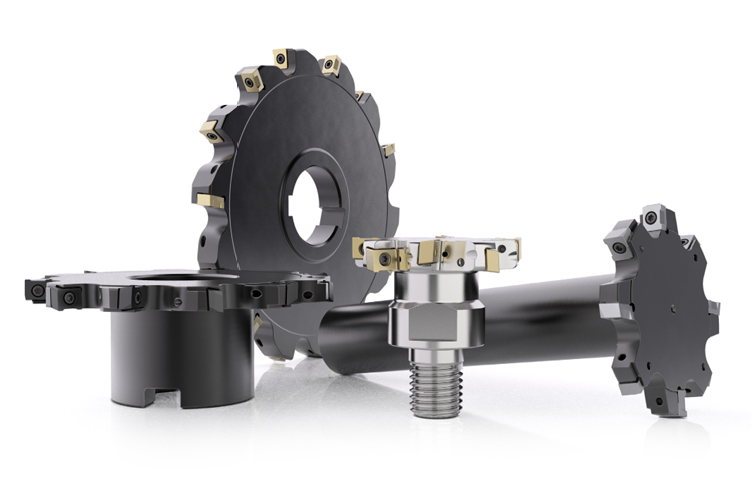 Seven oblique-tooth three-sided milling cutter